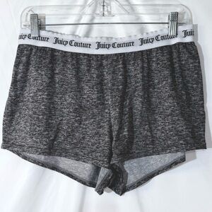 Juicy Couture Sleeping Boxer Pajama Shorts With Elastic Waistband And Bling Rear
